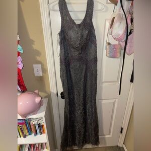 Elegant Gray Evening Gown